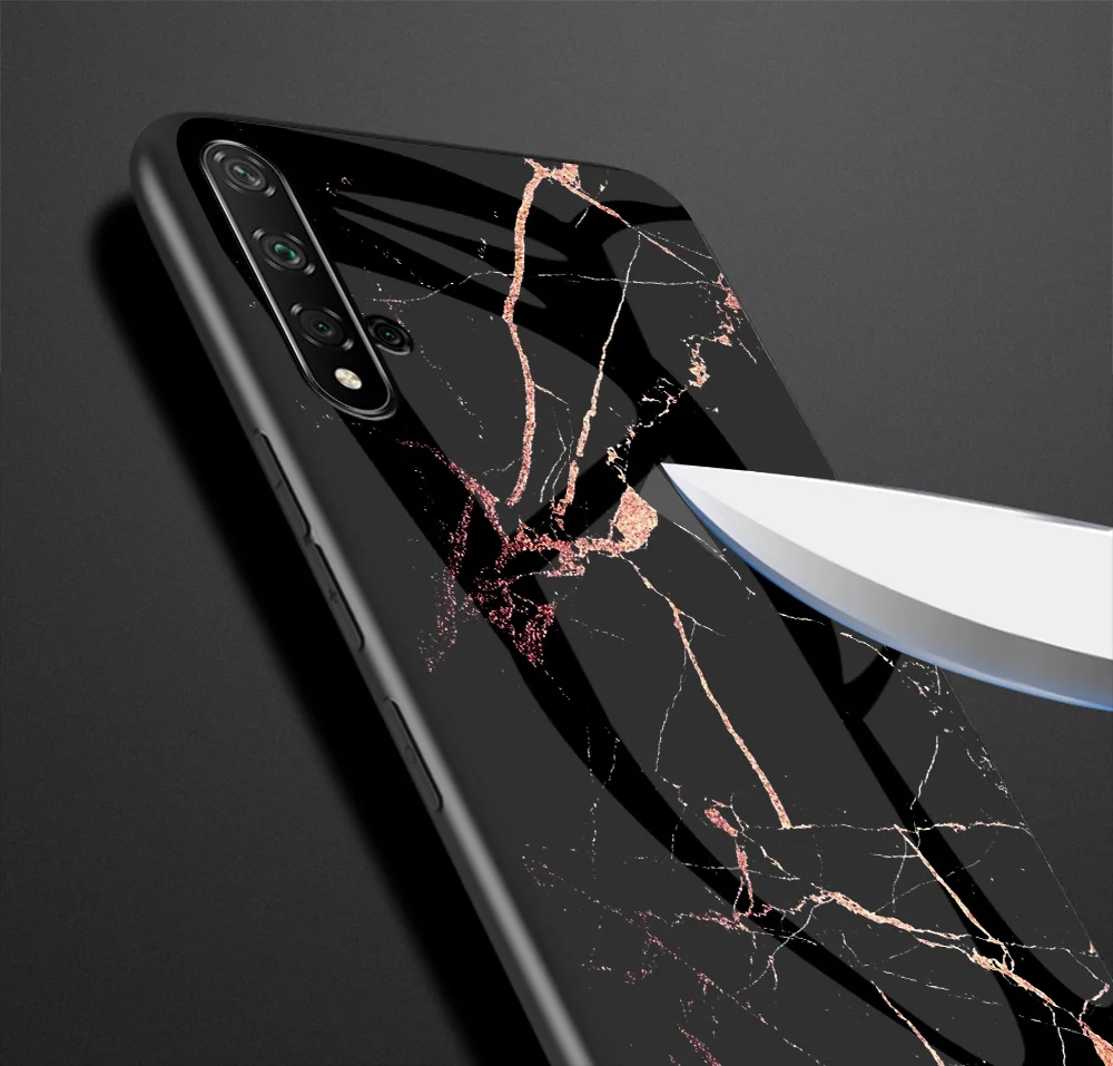 Чехол KEYSION из закаленного стекла с мрамором для Honor V30 20 9X Pro 10i V20 8X защитная задняя крышка для huawei Mate30 20 P30 Pro Y9