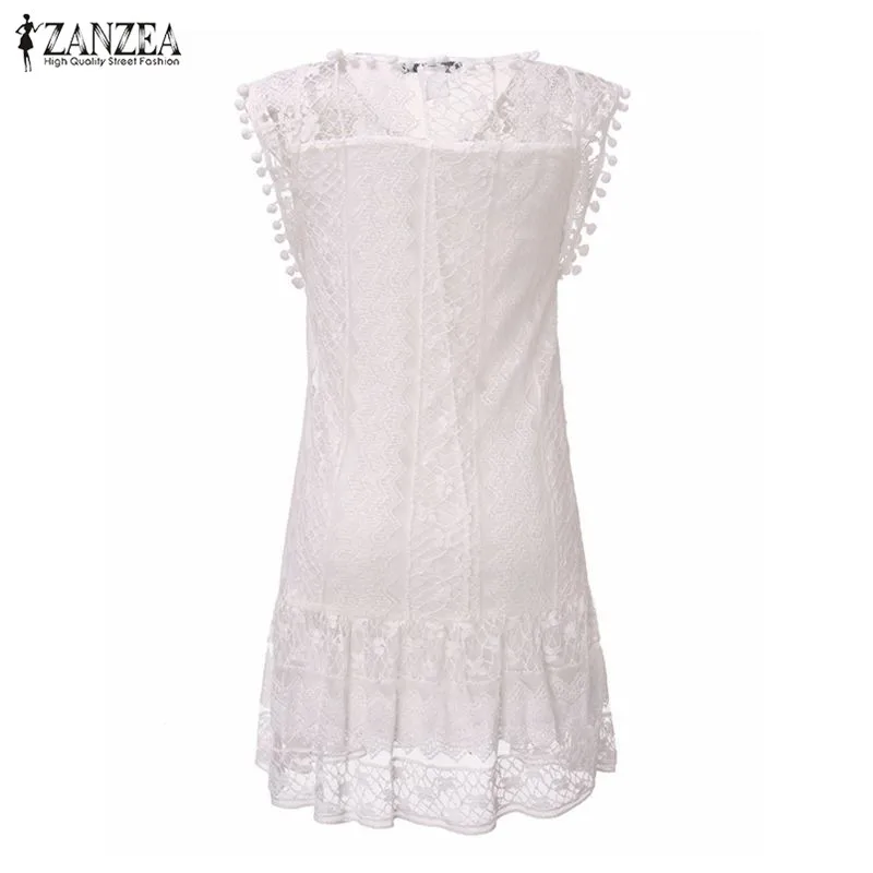 Vestidos 2021 летнее платье ZANZEA Женская Повседневная Однотонная футболка с короткими
