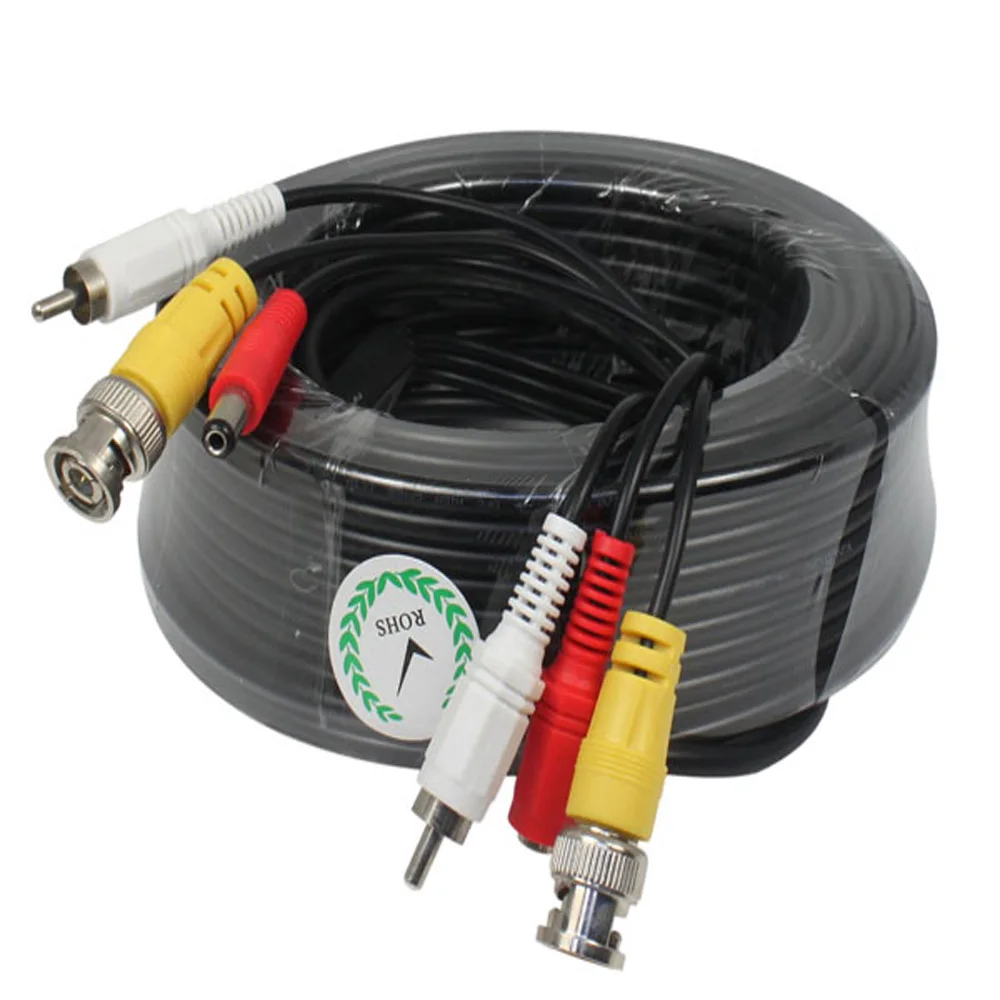 Коаксиальный кабель для видеонаблюдения BNC DC RCA камер Power Siamese 5 м 10 20 м|line cable|line