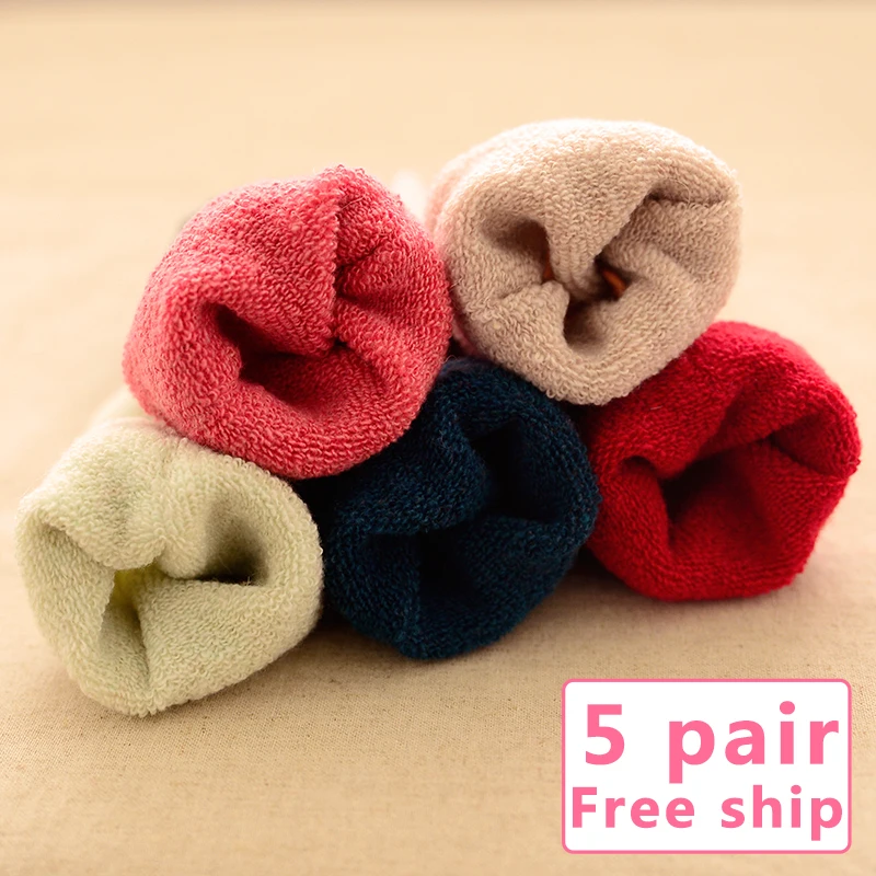 5 пар носков женские осенние и зимние гольфы однотонные носки из 100% хлопка