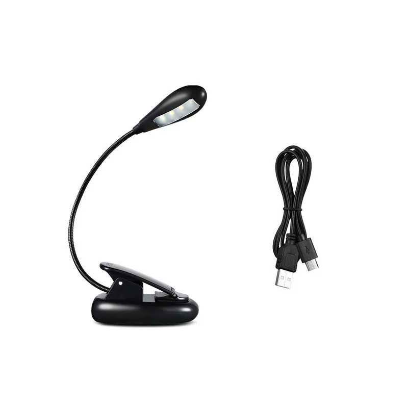 

Clip reading Light, ChenFec 4 LED USB Computer Light and Eye-care book Light, Flexible Clip Reading Lamp in Bed and Portable