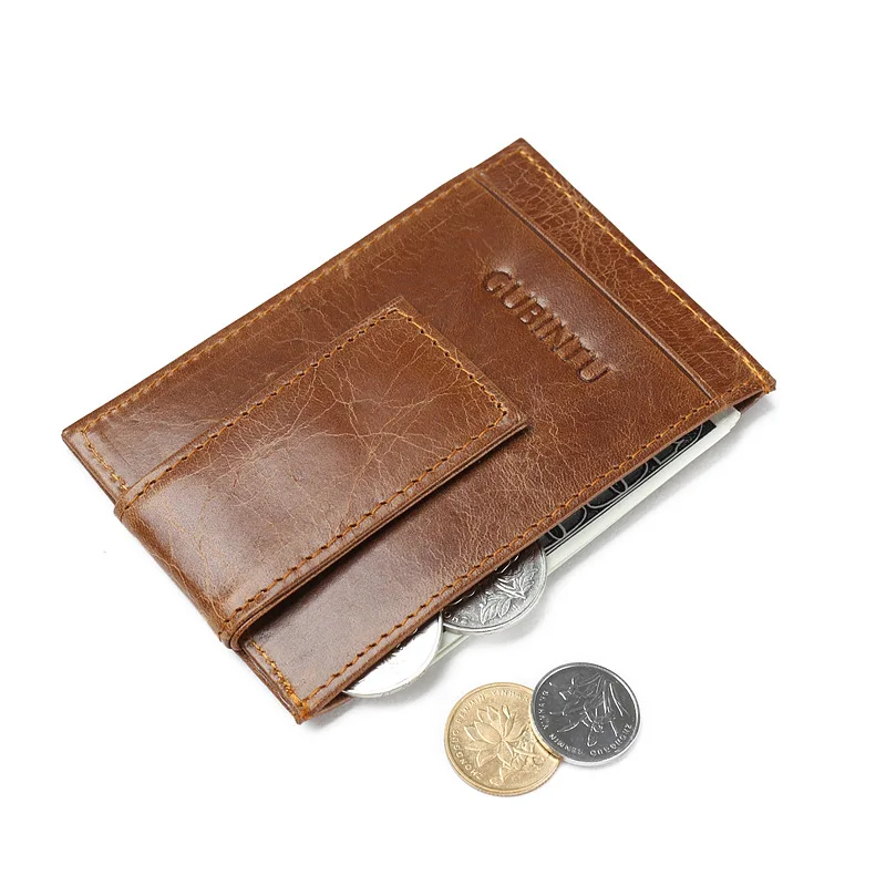 Мини кошелек мужской из натуральной кожи с отделением для монет|Мужские