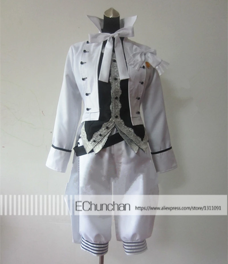 2017 New arrival Black Butler Charles Grey Cosplay Costume Anime White Custom Made any size |