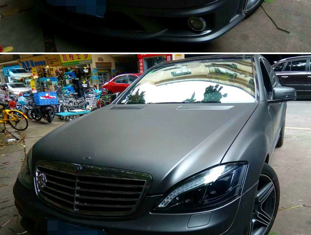 OUMIAO стайлинга автомобилей для Benz W221 фар 2005-2009 год светодиодный светильник без AFS функция черный корпус SN