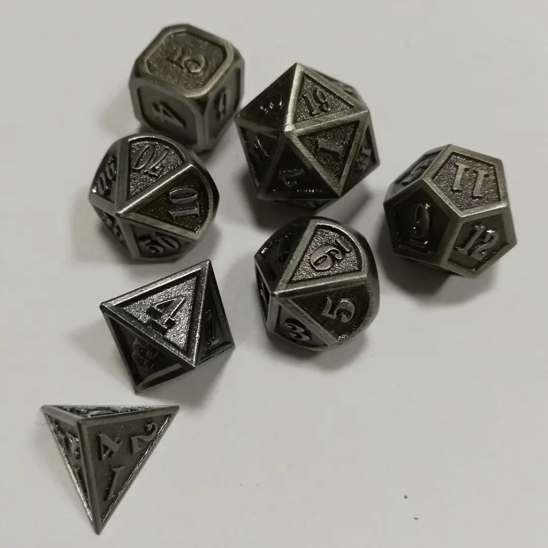 Завод Dnd набор металлических игральных костей Rpg многогранные Подземелья и Драконы цифровые красные кубики настольные игры цинковый сплав D20 6 10 8 12