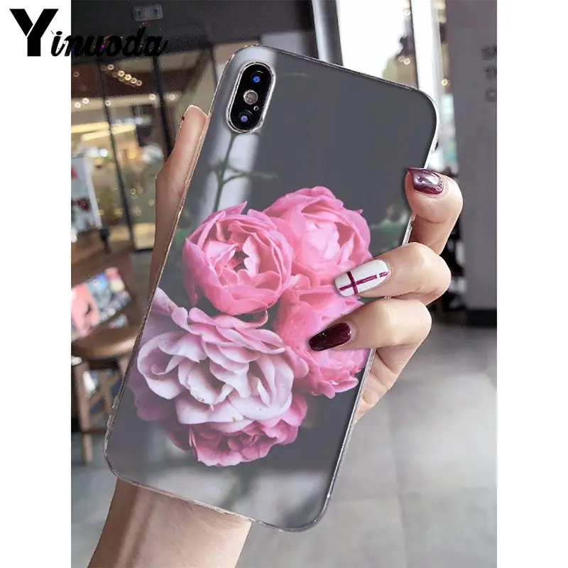 A8 Yinuoda розовый цветок пион на вазе узор ТПУ мягкий чехол для телефона для Apple iPhone 8 7 6 6S Plus X XS MAX 5 5S SE XR чехол - Цвет: A8
