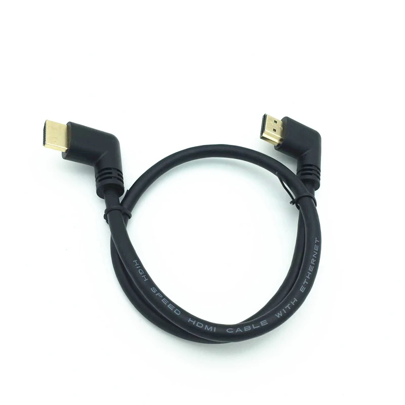 HDMI 2,0 4K 3D двойной 90 градусов левый Угловой HDMI Мужской в правый угловой HDMI Мужской HDTV кабель для DVD PS3 PC 0,15 м 0,5 м 1 м