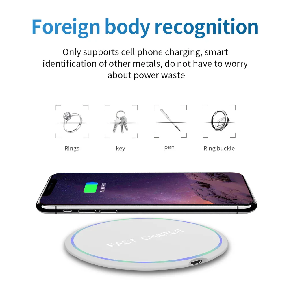 FDGAO 10 Вт Qi Беспроводное зарядное устройство для iPhone X XS Max XR 8 Plus QC 3,0 USB быстрая Беспроводная зарядка для samsung S8 S9 Xiaomi Mi 9