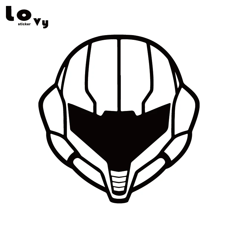 Metroid Samus Head шлем Виниловая наклейка для автомобиля мультфильм персонаж Наклейка