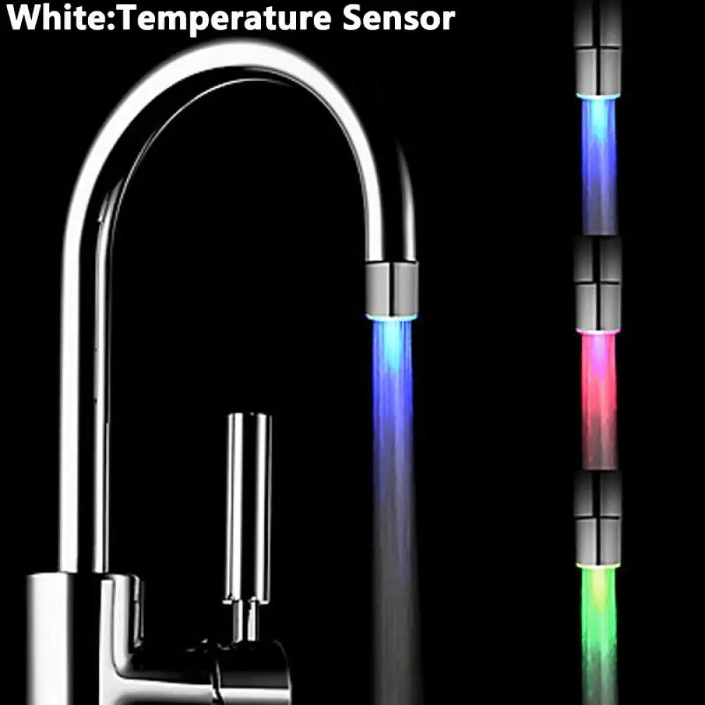 Temperature 1 шт. Лето Новинка Горячая Распродажа Мода для дома ванная комната светящийся Душ светодиодный кран датчик температуры света RGB 3 цвета изменить водопроводный кран - Цвет: Temperature
