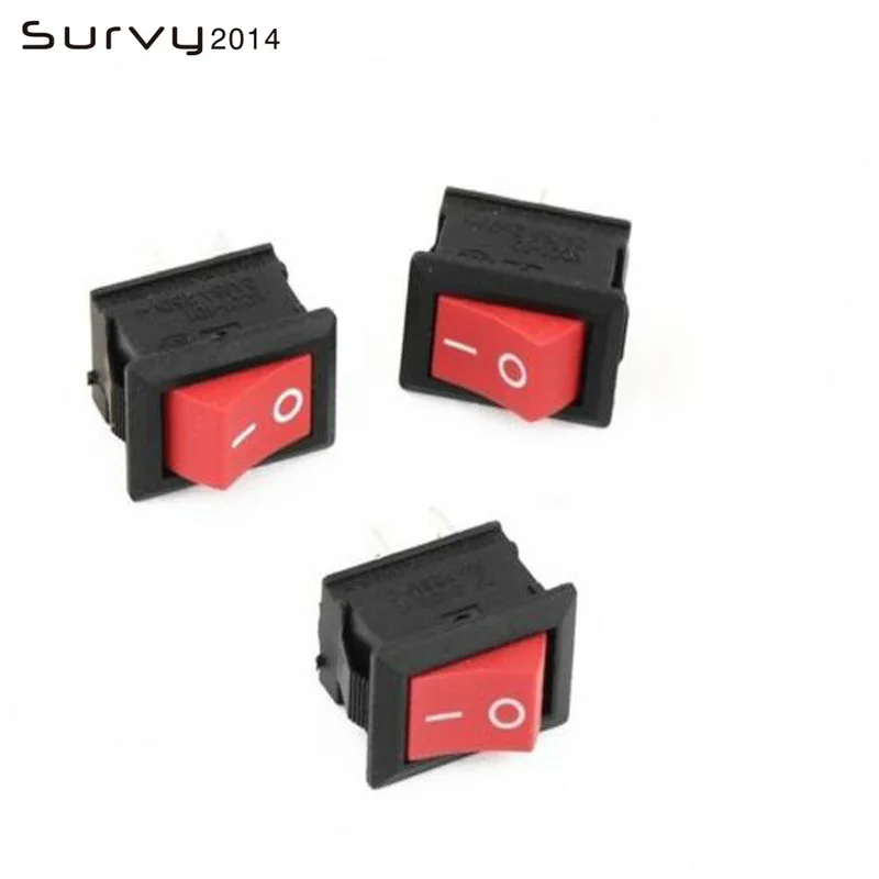 5 шт. KCD11-101 3A/250V маленький черный 10*15 мм SPST 2PIN ON/OFF G130 кулисный переключатель для лодки автомобильный приборной панели грузовика