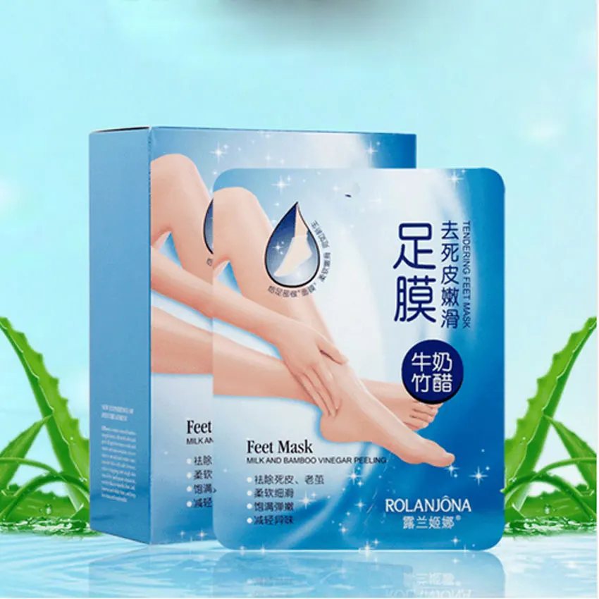 1 пара = 2 шт. отшелушивающая маска для ног с молочным бамбуковым уксусом удаление