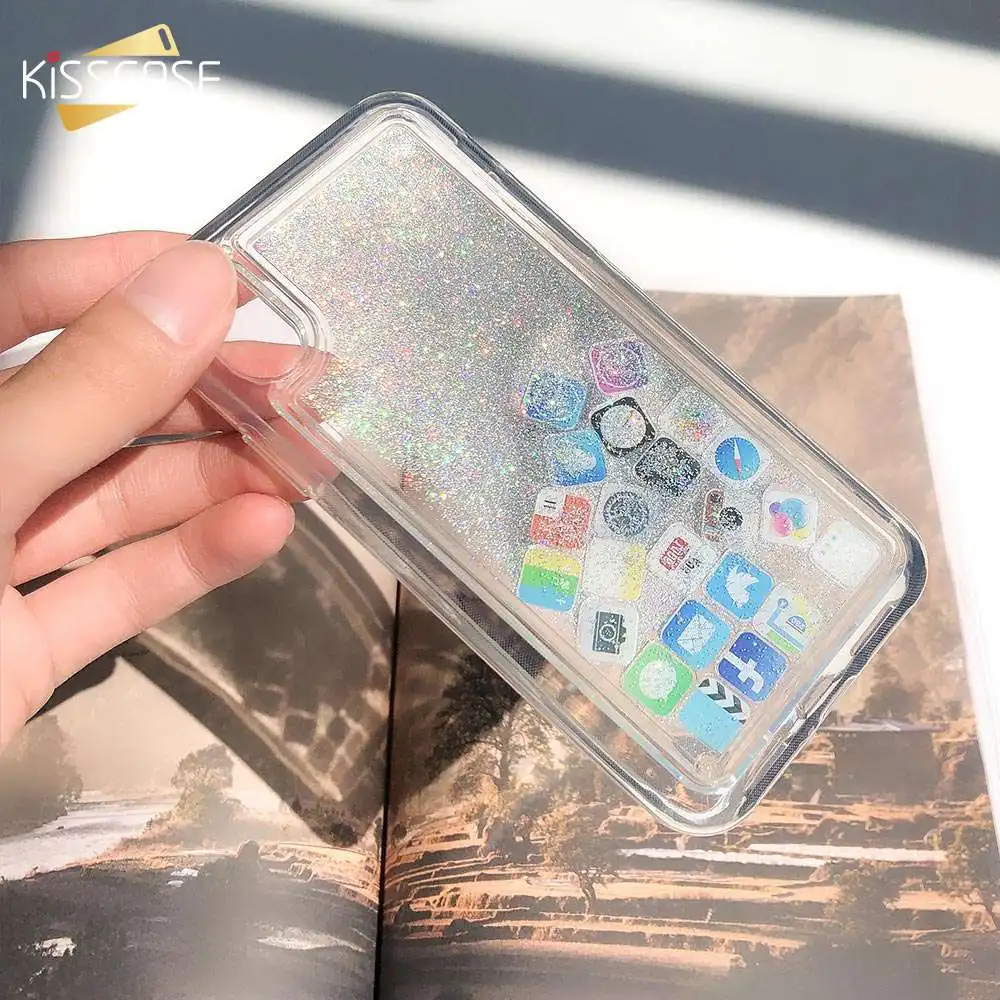 KISSCASE зыбучий песок блестящие чехлы для телефонов iPhone 7 8 6 6S Plus чехол жидкий