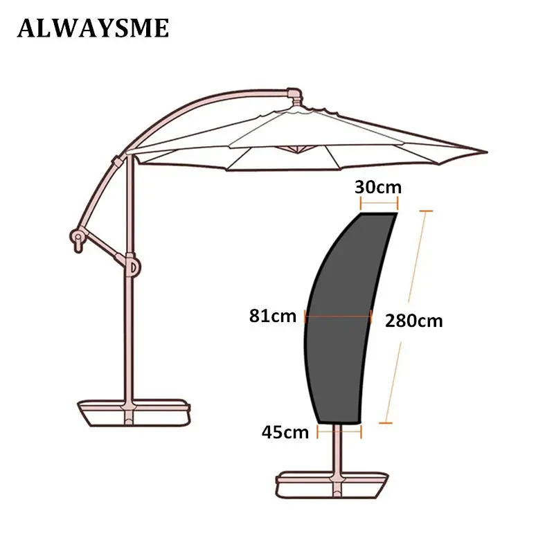 Waterproof Oxford cloth outdoor banana umbrella cover windproof rain accessories | Мебель