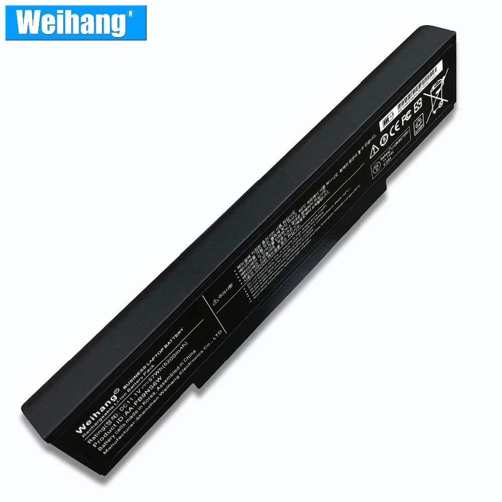 Аккумулятор Weihang для ноутбука SamSung 5200 мАч из Кореи батарея R428 R468 NP350 RV410 R530 R580 R528