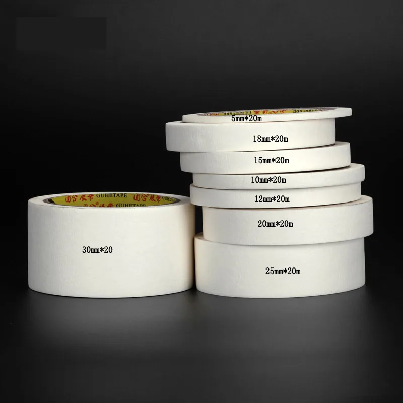 Белая высокотемпературная односторонняя клейкая лента для маскировки нанесения