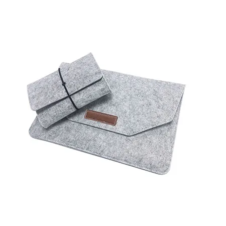 Grey with Sbag Сумка для ноутбука из мягкой бизнес древесины фетр рукава сумка чехол для Apple Macbook Air Pro retina, возрастом 11, 12, 13, 15 сумка для ноутбука Mac book 13,3 дюймов - Цвет: Grey with Sbag