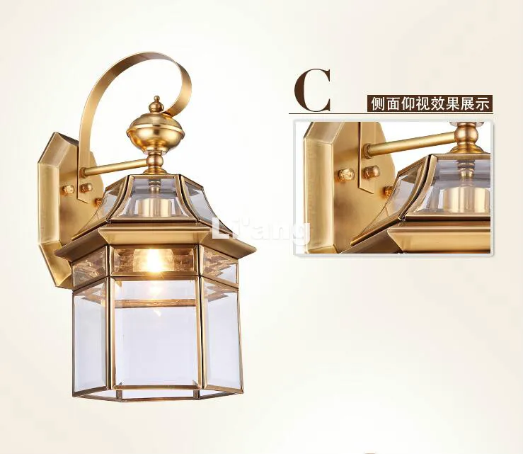 Бесплатная доставка винтажные бронзовые Водонепроницаемые светодиодные