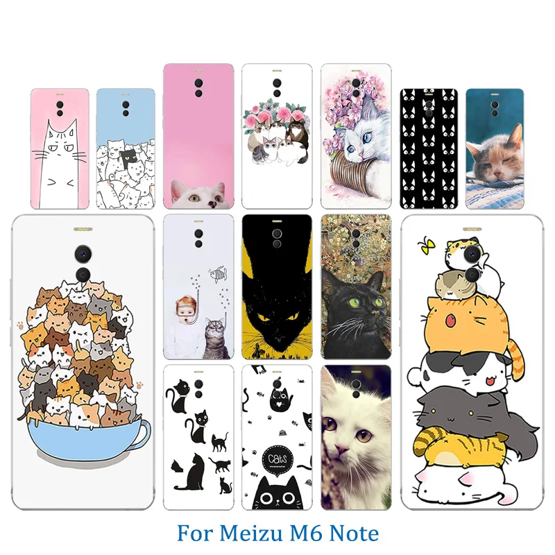 Чехлы для телефонов Meizu M6 Note Роскошный Матовый силиконовый чехол Note/Blue Charm 6 |