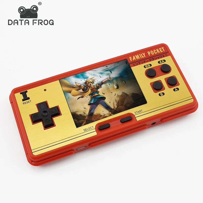game console Данные лягушка видеоигры портативная консоль встроенные 638 игры ретро мини-игры лучший подарок для детей поддержка ТВ AV out - Цвет: game console