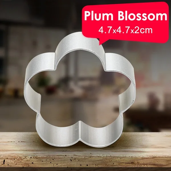 2pcs Plum Blossom 2 шт 3D Бисквитное печенье Mluminium сплав Sugarcraft торт десерт выпечка резаки плесень помадка печенья плесень инструменты(27 типов - Цвет: 2pcs Plum Blossom