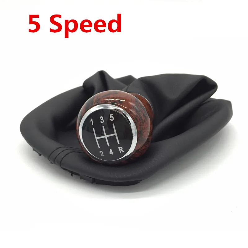 5 Speed Деревянные аксессуары для автомобилей Шестерни рукоятка рычага переключения передач гетры загрузки крышка чехол воротник для Volkswagen Passat B5 1998 1999 2000 2001-2004 - Название цвета: 5 Speed