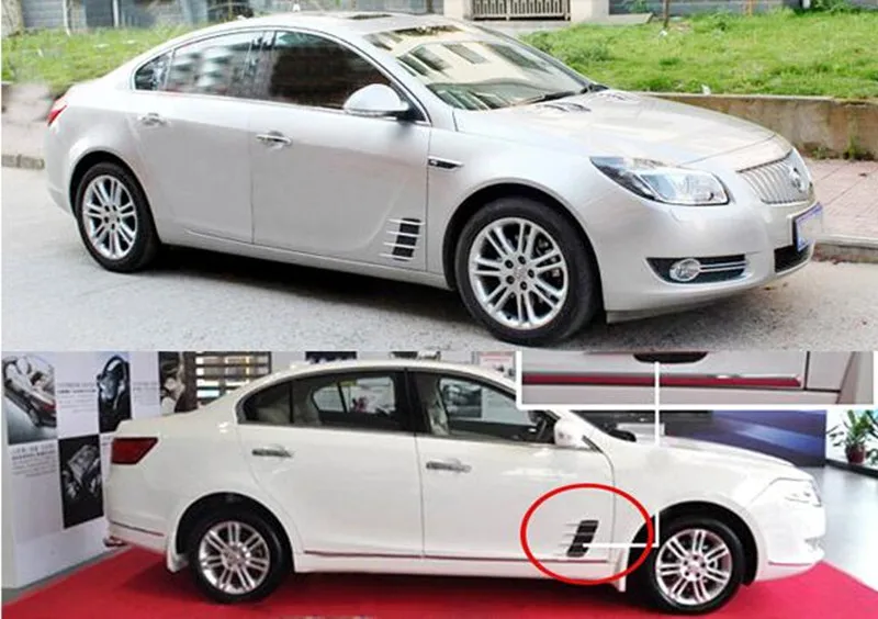 

2pcs Car styling the shark gills vent air decoration car stickers for Buick regal excelle encore lacrosse emblem accessories
