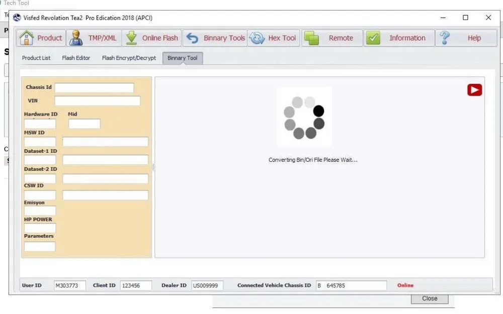 Visfed Revolation Tea2 Professional(APCI) для промежуточного запоминающего файла Volvo Encryptor/decyptor