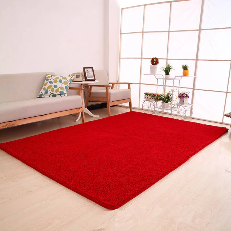 17 цветов Нескользящие коврики из синельной ткани красные для ванной домашний