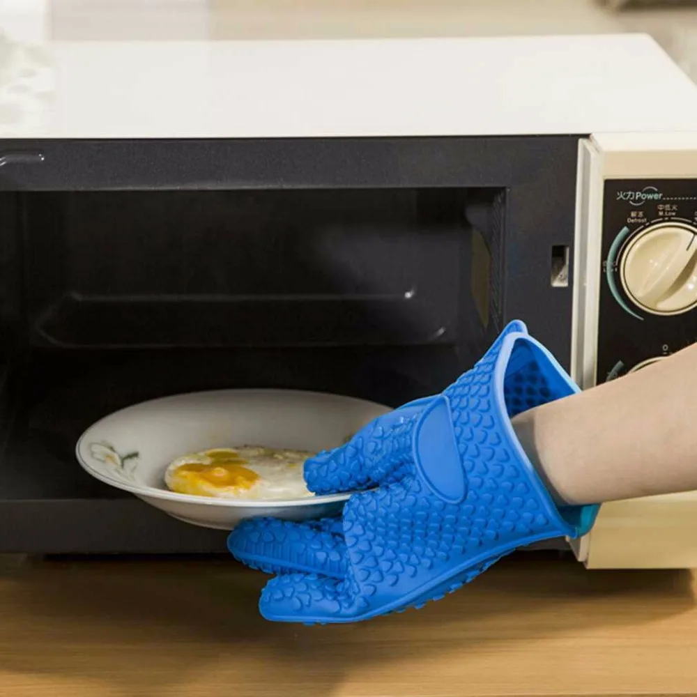 Силиконовая кухонная перчатка для духовки термостойкая Толстая кулинарная