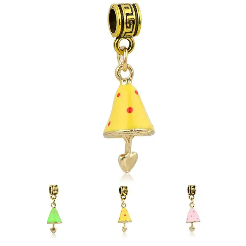Bracelet Alloy Christmas Bell Drop Oil Diy Necklace Accessories 12mm Metal Pear Shape Beads For Jewelry Making | Украшения и