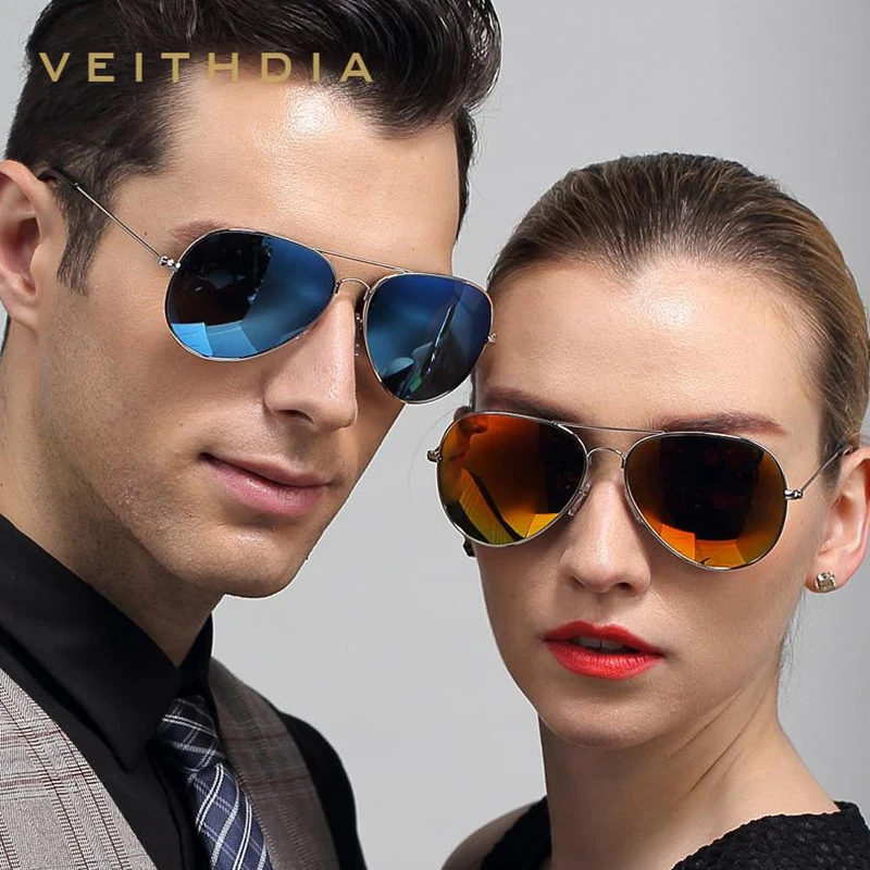 Солнцезащитные очки VEITHDIA Классические Модные поляризованные с цветным
