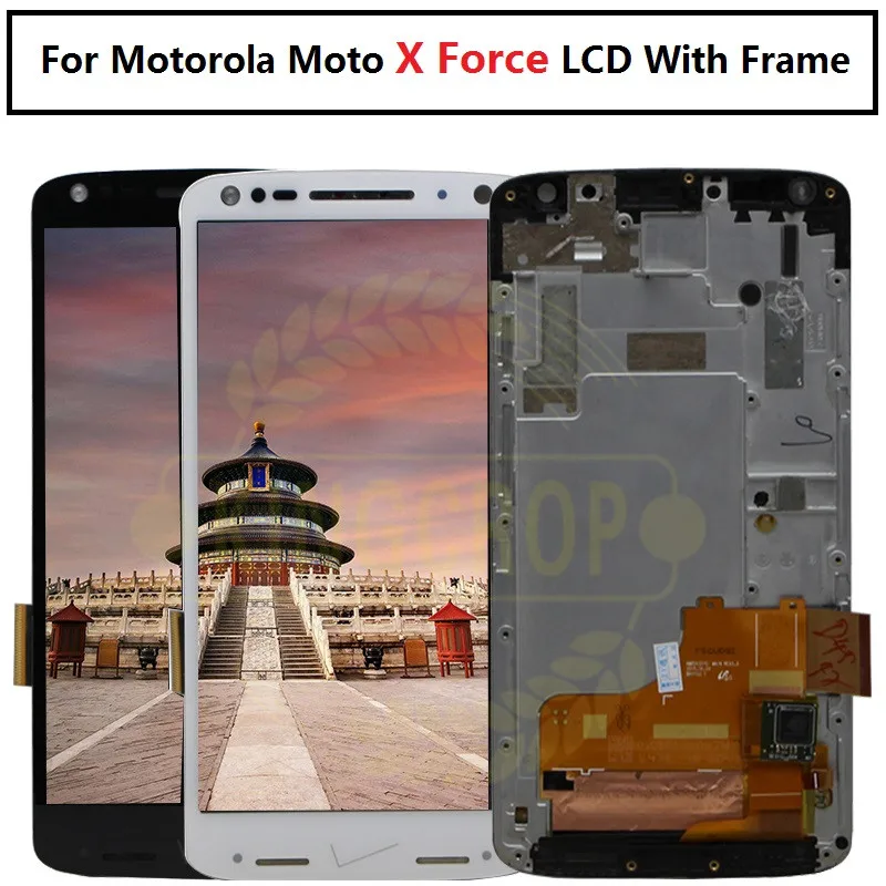 Для Motorola Moto X Force ЖК-экран Diplay с сенсорным экраном дигитайзер панель в сборе рамкой