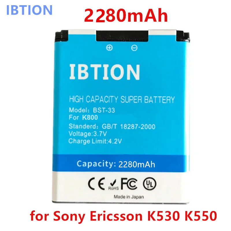 2800 мА/ч BST 33 BST33 телефон Батарея для sony Ericsson K530 K550 K550i K630 K660i K790 K790i K800 K800i K810 K810i|battery for