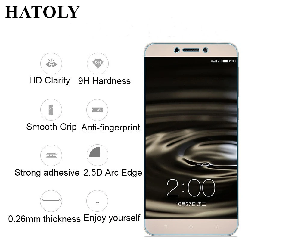 2pcs tempered glass for leeco cool 1 ultra thin screen protector for leeco letv coolpad cool 1 c103 hd toughened film hatoly free global shipping
