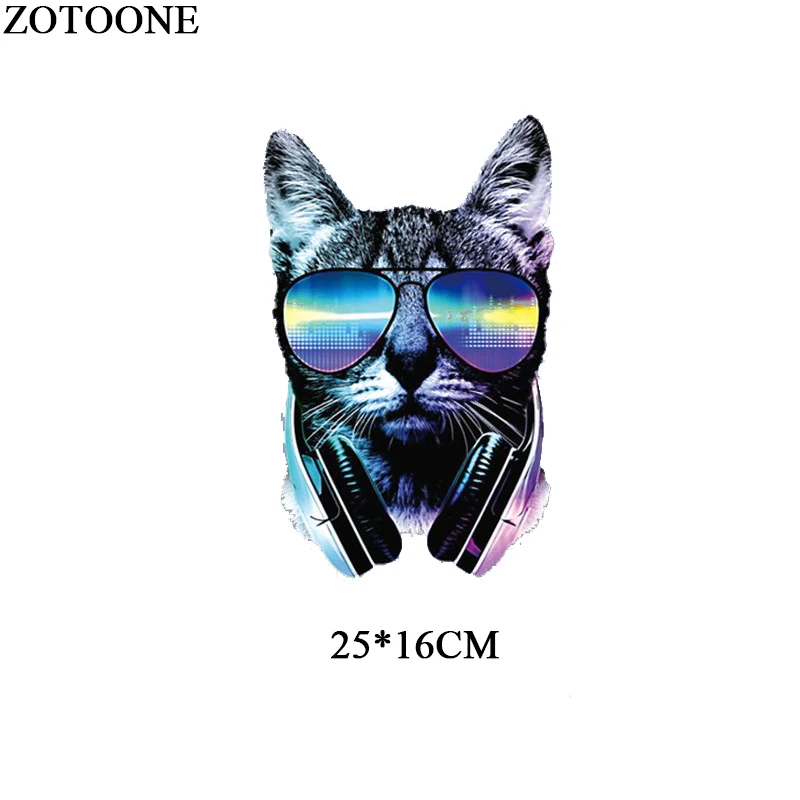 ZOTOONE музыка синий кот патчи для одежды новый дизайн моющиеся DIY Аксессуары Одежда