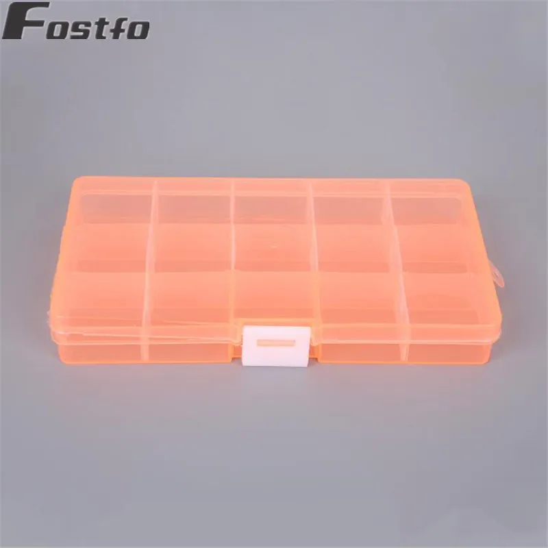 10slots orange white 10/15 слотов коробка для ювелирных изделий регулируемая пластиковая коробка для хранения Прозрачный Прямоугольный чехол-органайзер коробки для ручной упаковки ювелирных изделий - Цвет: 10slots orange white