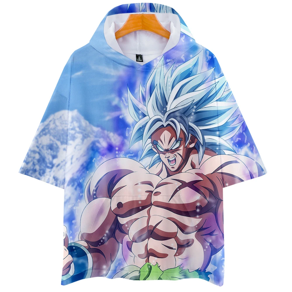 Dragon Ball 3D футболка с капюшоном Harajuku короткий рукав японская Футболка мужская футболка homme летняя футболка аниме хип хоп 3D одежда