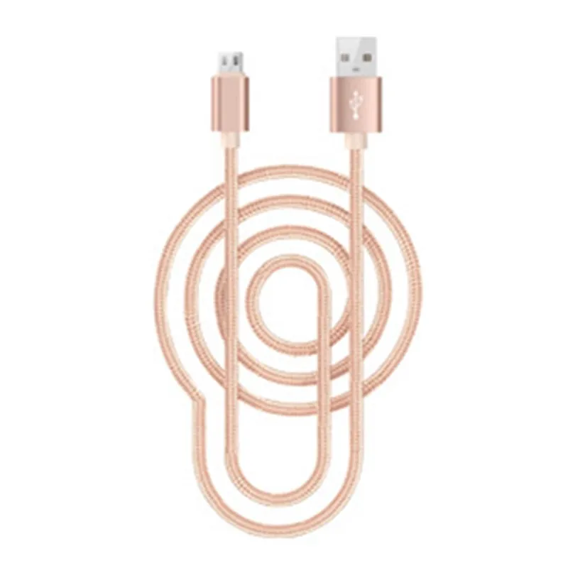 Микро USB нейлоновый кабель для быстрой зарядки передачи и синхронизации данных кабель для huawei P Smart Xiaomi Redmi примечание 6 5A 5 4X samsung A5 J7 S7 S6 sony - Цвет: Rose Gold
