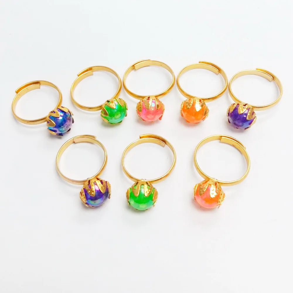 

1000pc Metal gold Girl gem RINGS TOY pinata Princess birthday party favor Favour gift gadget souvenirs regalo giveaways present