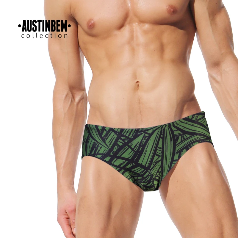 Мужские плавки с принтом листьев мужские трусы боксеры пляжные шорты для