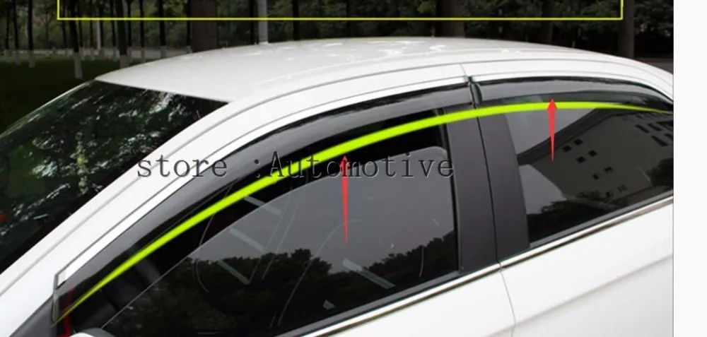 4 шт окна автомобиля дождь Радужный блок для 2014 2015 2016 2017 Citroen Elysee (4