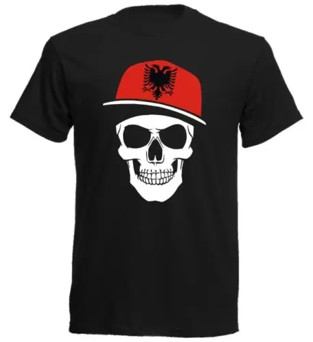 

2018, модная футболка с коротким рукавом, 100% хлопок, футболка для албанской скалии, трикотажная футболка, Мужская футболка для футбола, легенд...