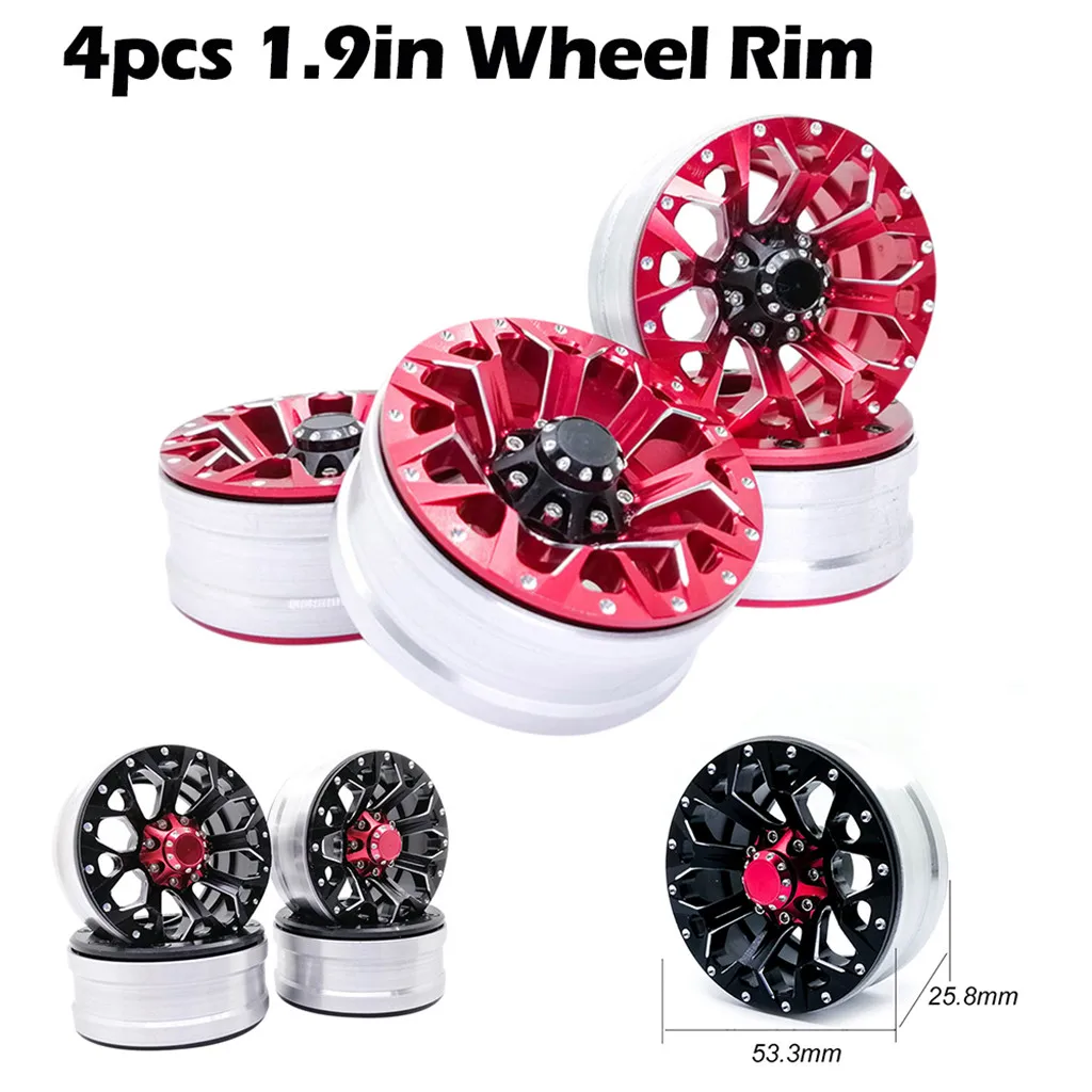 Детали модели 4 части металлического сплава 1 9 дюйма обод для 1/10 Traxxas trx4 HSP SCX10 D90 RC