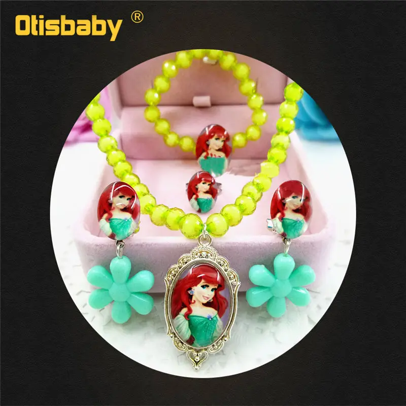 Ariel Jewelry Детское платье «Русалочка Ариэль» с длинными рукавами для девочек, платье с удлиненной спинкой, костюм принцессы Ариэль на Хэллоуин для девочек - Цвет: Ariel Jewelry