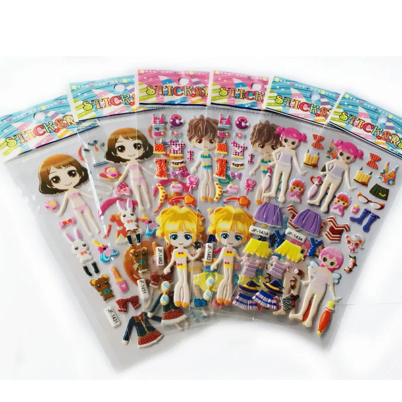 5 шт./лот милые детские наклейки сделай сам 3D в виде пузырьков для девочек игрушки