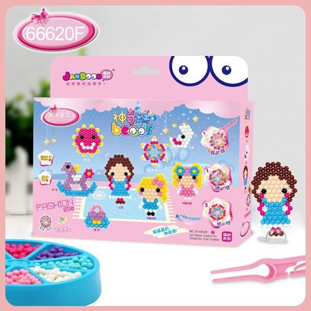 66620F with box DOLLRYGA 66620 We are Girl подарочный набор 5 мм водный спрей Аква Перлен волшебные шарики развивающие 3D Пазлы аксессуары комплект для детей - Цвет: 66620F with box