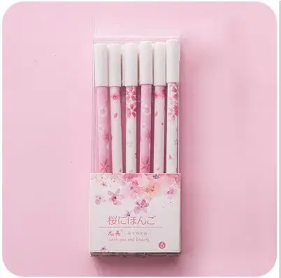 6pcs 3 шт./кор. каваи мультфильм гелевая ручка для письма ручка для школы офиса студентов Канцтовары Детский подарок на день рождения - Цвет: 6pcs