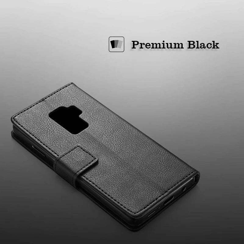Роскошные Флип кожаный чехол для samsung Galaxy S8 S9 плюс примечание 9 плотная Магнитная