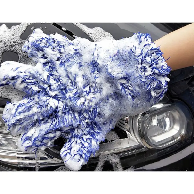 

30x27.5cm Car Cleaning Glove High Density Microfiber Car Wash Cleaner Mitt Maximum Absorbancy GloveCar Care
